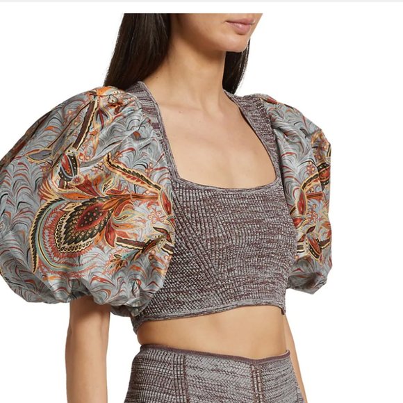Ulla Johnson Iva Puff-Sleeve Crop Top - Picture 4 of 6
